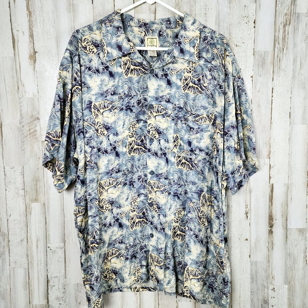 Morro Bay Hawaiian Aloha Button Down Shirt Hula Dancers Size XXL